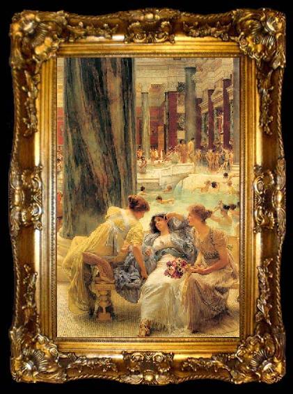 framed  Sir Lawrence Alma-Tadema,OM.RA,RWS The Baths at Caracalla, ta009-2